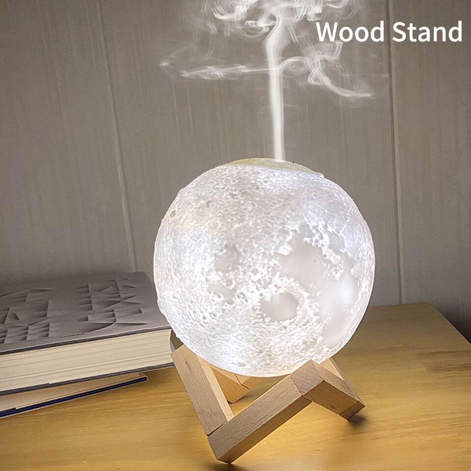 880ML Ultrasonic Moon Air Humidifier Aroma Essential Oil Diffuser LED Night Lamp USB Mist Maker Humidificador Christmas Gift